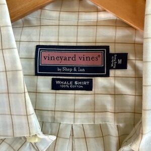 Vineyard Vines Classic Windowpane Button Down - White and Brown Check